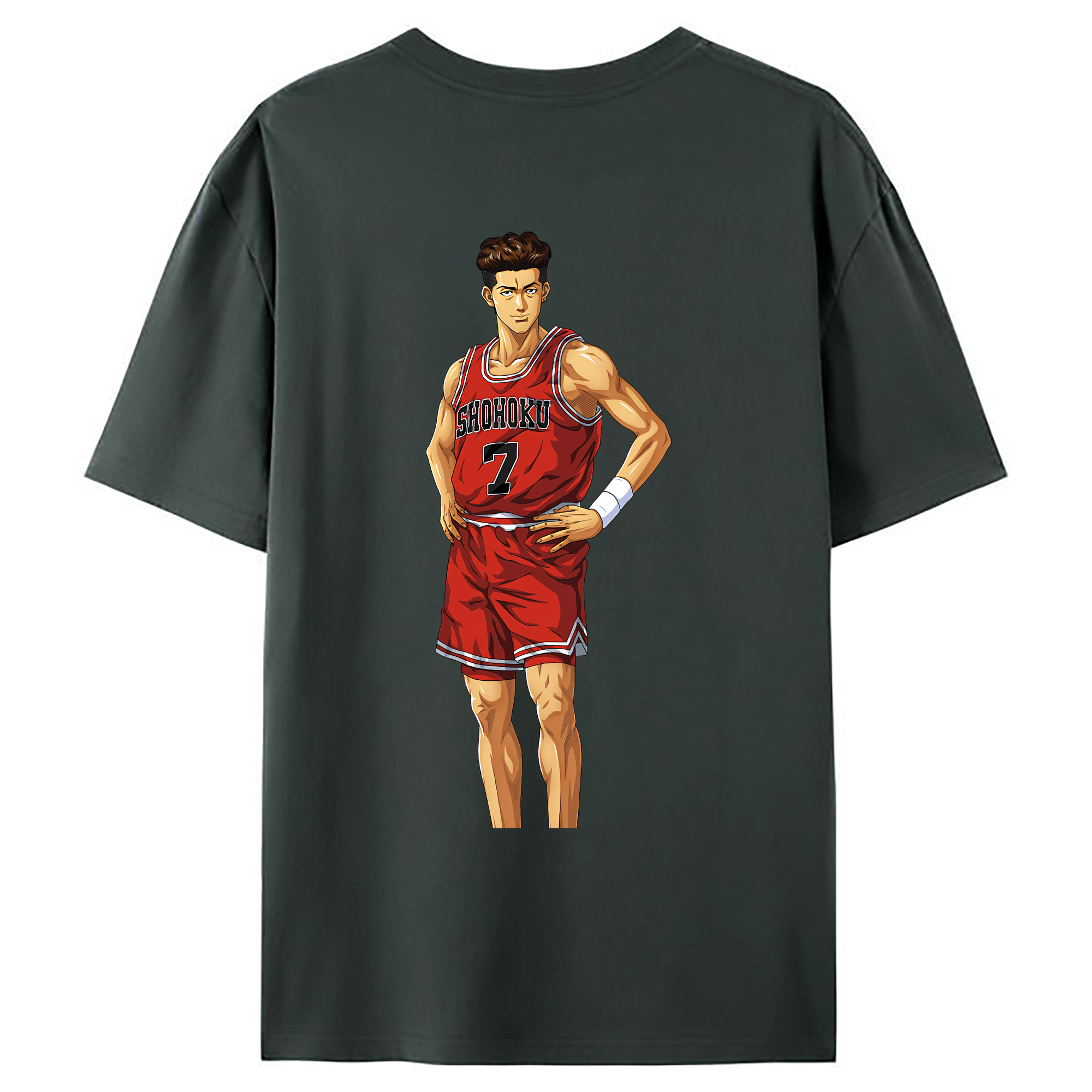 （画像用） SLAM DUNK／スラムダンク 綿100％ メンズ半袖Tシャツ（バックプリント） 通気性